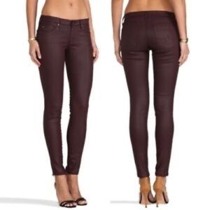 AG "The Legging" Super Skinny Wax Coated Jeans